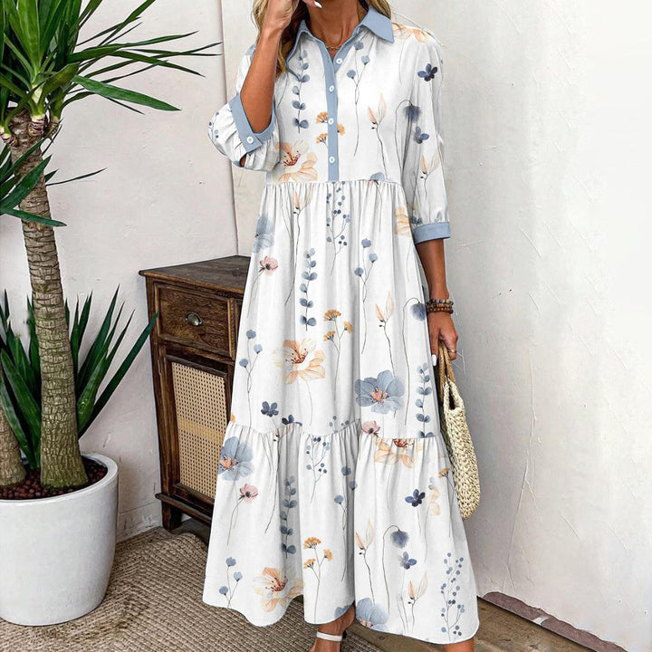 Elowen – Floral Button-Up Midi Dress