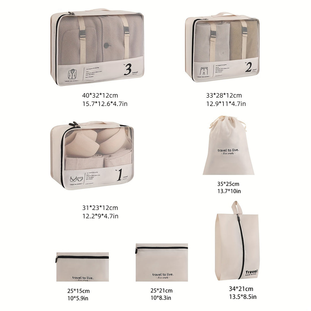 TravelEase™ | 7-Piece Packing Cube Set