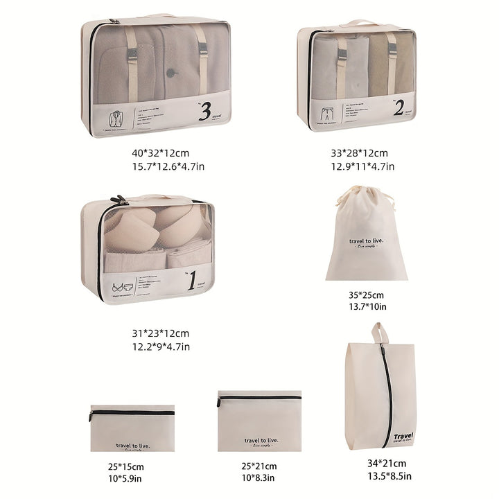 TravelEase™ | 7-Piece Packing Cube Set