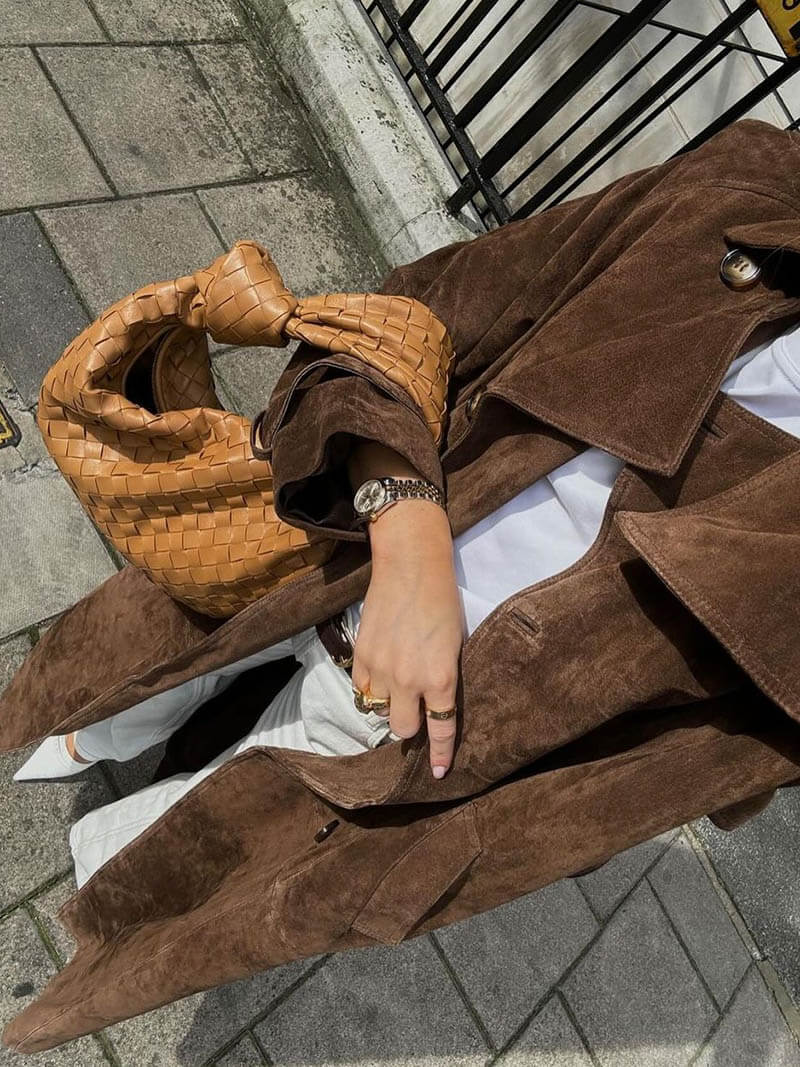 Hallie™ | Suède Trenchcoat