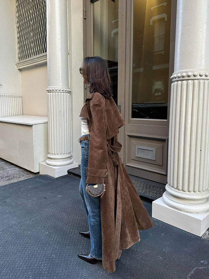 Hallie™ | Suède Trenchcoat