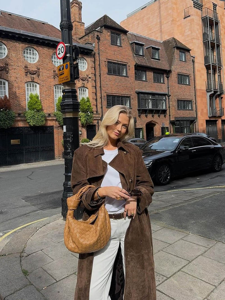 Hallie™ | Suède Trenchcoat