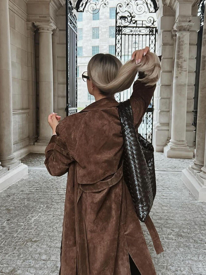 Hallie™ | Suède Trenchcoat
