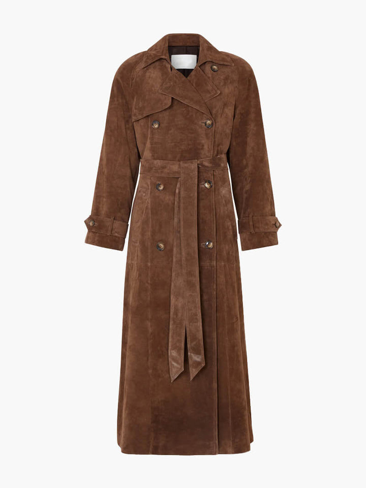 Hallie™ | Suède Trenchcoat