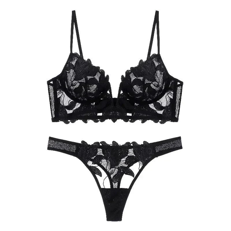 MaFleur Embroidered Lace Lingerie Set