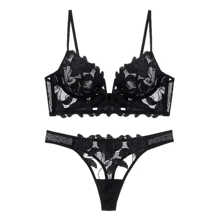 MaFleur Embroidered Lace Lingerie Set
